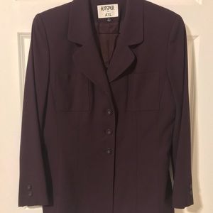 Kasper lined plum suit coat (no pants)
